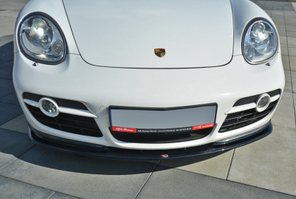 Spojler pod přední nárazník lipa V.2 PORSCHE CAYMAN S 987C  2006-2009 černý lesklý plast