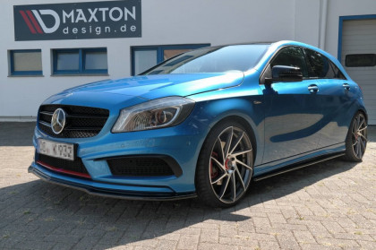 Spojler pod nárazník lipa Maxton - MERCEDES-BENZ W176 AMG-LINE (2013-2015) černý lesklý plast