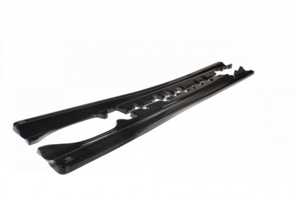 Prahové lišty Mercedes-Benz E-Class W207 Coupe AMG-Line 2009-2012 černý lesklý plast