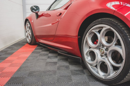 Prahové lišty Alfa Romeo 4C černý lesklý plast