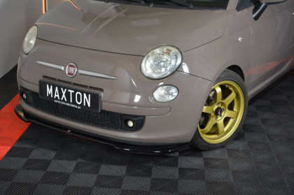 Spojler pod nárazník lipa V.2 Fiat 500 černý lesklý plast