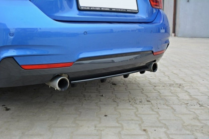 Difuzor zadního nárazníku BMW 4 F32 M-PACK 2013 - se žebry černý lesklý plast
