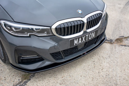 Spojler pod přední nárazník lipa V.3 BMW 3 G20 M-pack 2019- černý lesklý plast