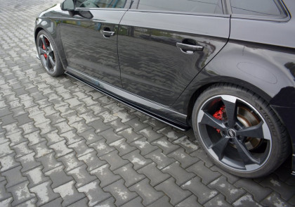 Prahové lišty Audi RS3 8V FL Sportback černý lesklý plast