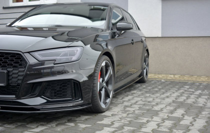 Prahové lišty Audi RS3 8V FL Sportback černý lesklý plast