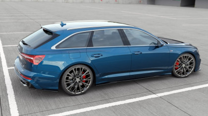 Prahové lišty Audi A6 S-Line / S6 C8 carbon look