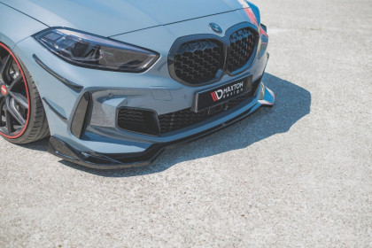Spojler pod nárazník lipa V.5 BMW 1 F40 M-Pack / M135i  černý lesklý plast
