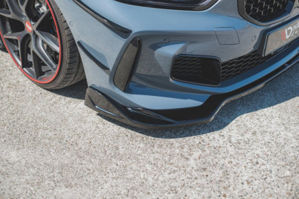 Spojler pod nárazník lipa V.5 BMW 1 F40 M-Pack / M135i  černý lesklý plast