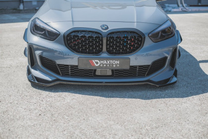 Spojler pod nárazník lipa V.5 BMW 1 F40 M-Pack / M135i  černý lesklý plast