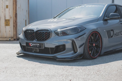 Spojler pod nárazník lipa V.5 BMW 1 F40 M-Pack / M135i  černý lesklý plast