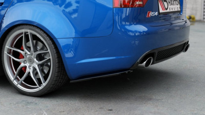 Splittery zadní boční Audi RS4 Sedan B7 černý lesklý plast