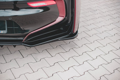 Podspoiler zadního nárazníku BMW i8 s křidýlky černý lesklý plast
