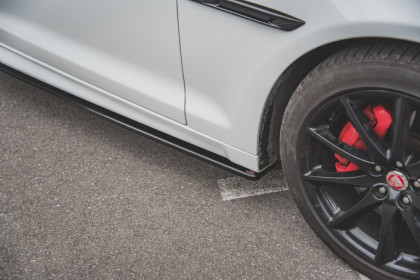 Prahové lišty Jaguar XJ X351 černý lesklý plast