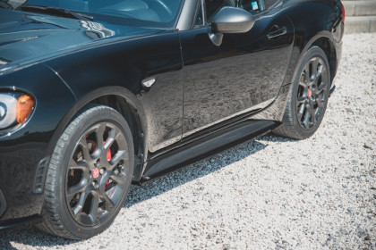 Prahové lišty Fiat 124 Spider Abarth černý lesklý plast