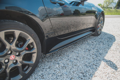 Prahové lišty Fiat 124 Spider Abarth černý lesklý plast