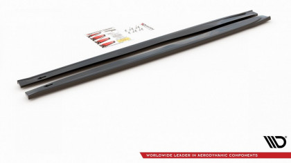 Prahové lišty Fiat 124 Spider Abarth černý lesklý plast