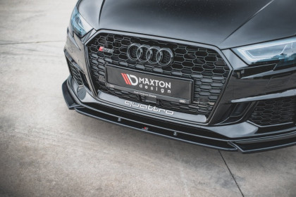 Spojler pod nárazník lipa V.4 Audi RS3 8V Facelift černý lesklý plast