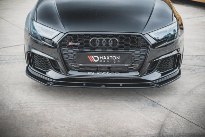 Spojler pod nárazník lipa V.4 Audi RS3 8V Facelift černý lesklý plast