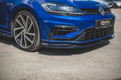 Spojler pod nárazník lipa V.9 VW Golf 7 R Facelift černý lesklý plast