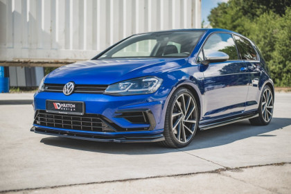 Spojler pod nárazník lipa V.9 VW Golf 7 R Facelift černý lesklý plast