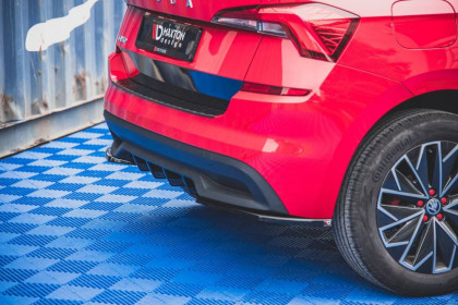 Splittery zadní boční Škoda Kamiq carbon look