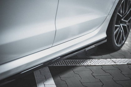 Prahové lišty V.2 Audi RS6 C7 černý lesklý plast
