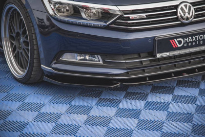 Spojler pod nárazník lipa V.1 Volkswagen Passat B8 černý lesklý plast