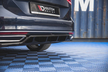 Spoiler zadního nárazníku Volkswagen Passat B8 se žebry černý lesklý plast