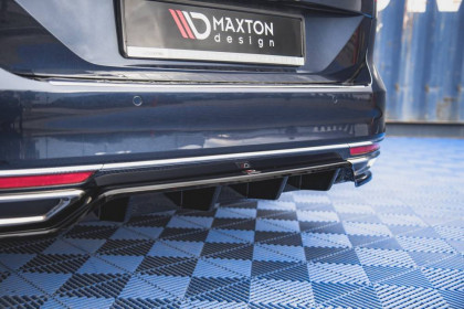 Spoiler zadního nárazníku Volkswagen Passat B8 se žebry černý lesklý plast