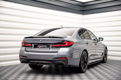 Prodloužení spoileru BMW 5 G30 Facelift M-Pack černý lesklý plast