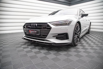 Spojler pod nárazník lipa V.1 Audi A7 C8 černý lesklý plast