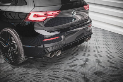 Spoiler zadního nárazníku Volkswagen Golf R Mk8 černý lesklý plast