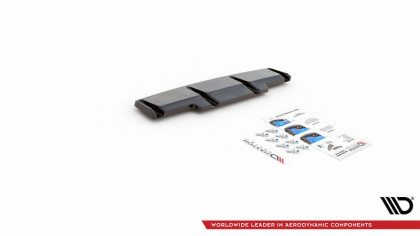 Spoiler zadního nárazníku Volkswagen Golf R Mk8 černý lesklý plast