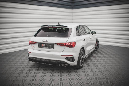 Prodloužení spoileru V.2 Audi S3 / A3 S-Line 8Y černý lesklý plast