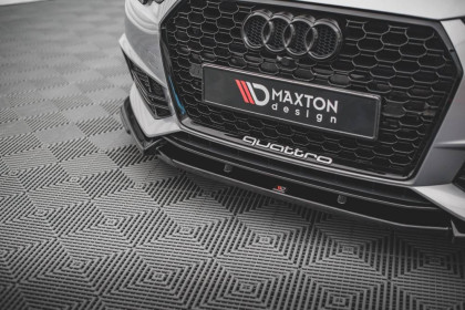 Spojler pod nárazník lipa V.3 Audi S4 / A4 S-Line B9 černý lesklý plast