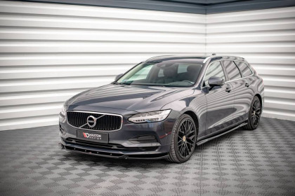 Spojler pod nárazník lipa V.1 Volvo V90 Mk2 černý lesklý plast