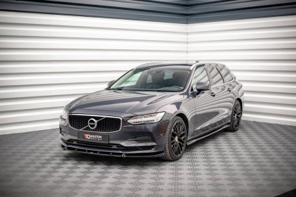 Spojler pod nárazník lipa V.2 Volvo V90 Mk2 carbon look