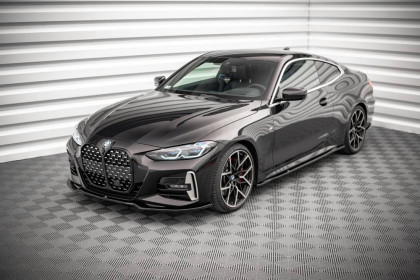 Spojler pod nárazník lipa V.3 BMW 4 M-Pack G22 černý lesklý plast