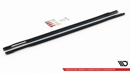 Prahové lišty V.3 BMW 4 M-Pack G22 černý lesklý plast
