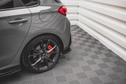 Splittery zadní boční V.2 Hyundai I30 N Hatchback Mk3 Facelift černý lesklý plast