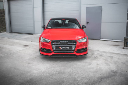 Spojler pod nárazník lipa V.2 Audi S3 / A3 S-Line 8V černý lesklý plast