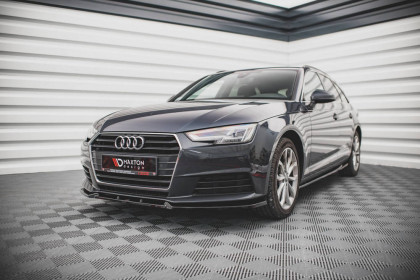 Spojler pod nárazník lipa V.2 Audi A4 B9 černý lesklý plast