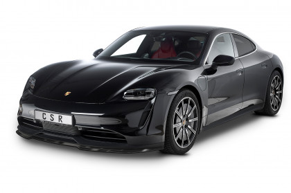 Spoiler pod přední nárazník CSR CUP -  Porsche Taycan / Taycan 4S 19- černý matný 
