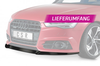 Spoiler pod přední nárazník CSR CUP - Audi A6 C7 4G S-Line/ S6 C7 4G černý lesklý