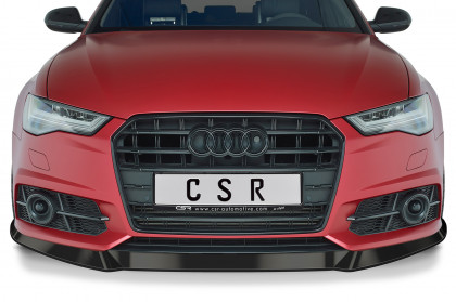 Spoiler pod přední nárazník CSR CUP - Audi A6 C7 4G S-Line/ S6 C7 4G černý lesklý
