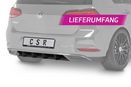 Spoiler pod zadní nárazník CSR - VW Golf 7 17-19 černý matný
