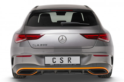 Spoiler střední pod zadní nárazník CSR - Mercedes Benz CLA X118 AMG-Line carbon look lesklý