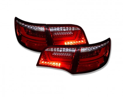 Zadní světla s LED dynamickým blinkrem AUDI A6 C6 4F Avant 04-11 červená/čirá
