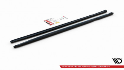 Prahové lišty Honda Civic Mk9 černý lesklý plast