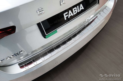 Nerezová ochranná lišta zadního nárazníku Škoda Fabia IV 21-